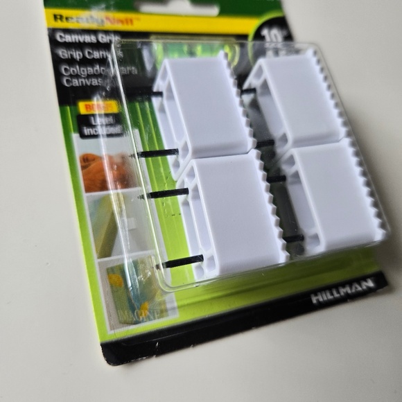 🌺(2for$10) Hillman 4-Count Canvas Hanger with Level - Picture 4 of 5